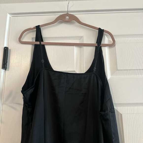NWOT ABERCROMBIE & FITCH BLACK SATIN STRAP DRESS XL - Picture 4 of 4